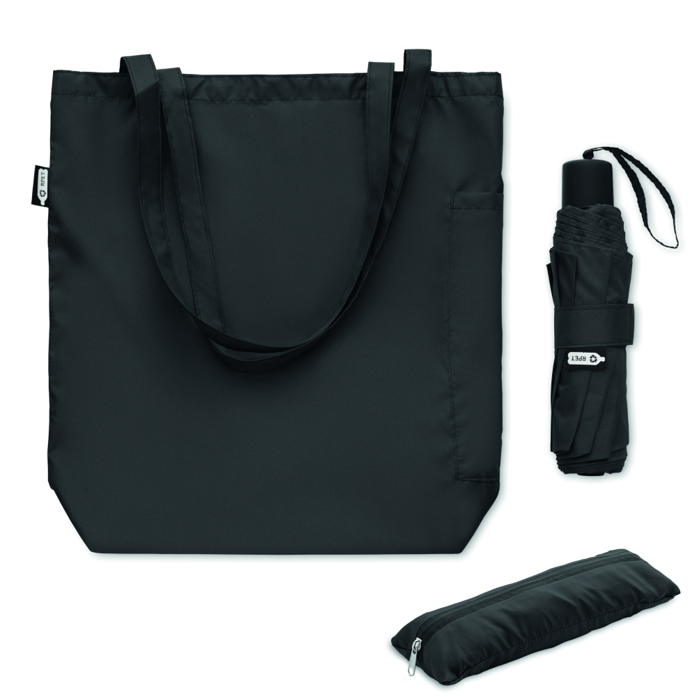 Logo trade advertising products picture of: 21 inch RPET umbrella set