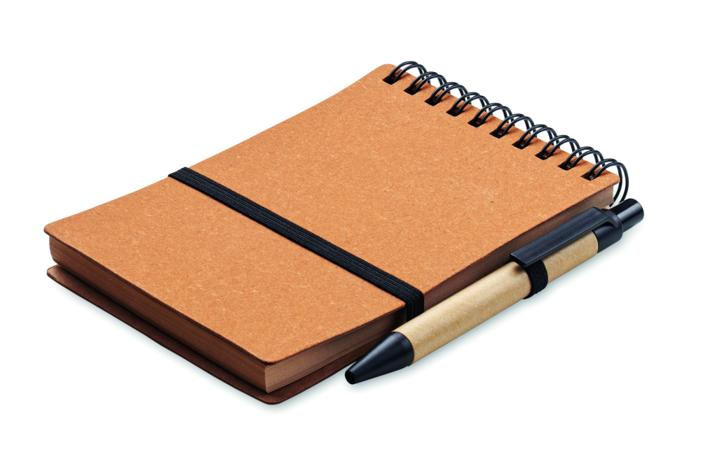 Logo trade advertising products image of: Recycled notebook with ball pen