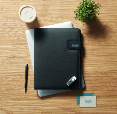 Logo trade promotional merchandise image of: A4 folder and wireless charger