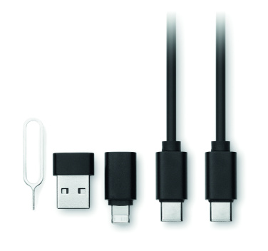 Logo trade promotional products image of: 4 in 1 cable connector set 15W