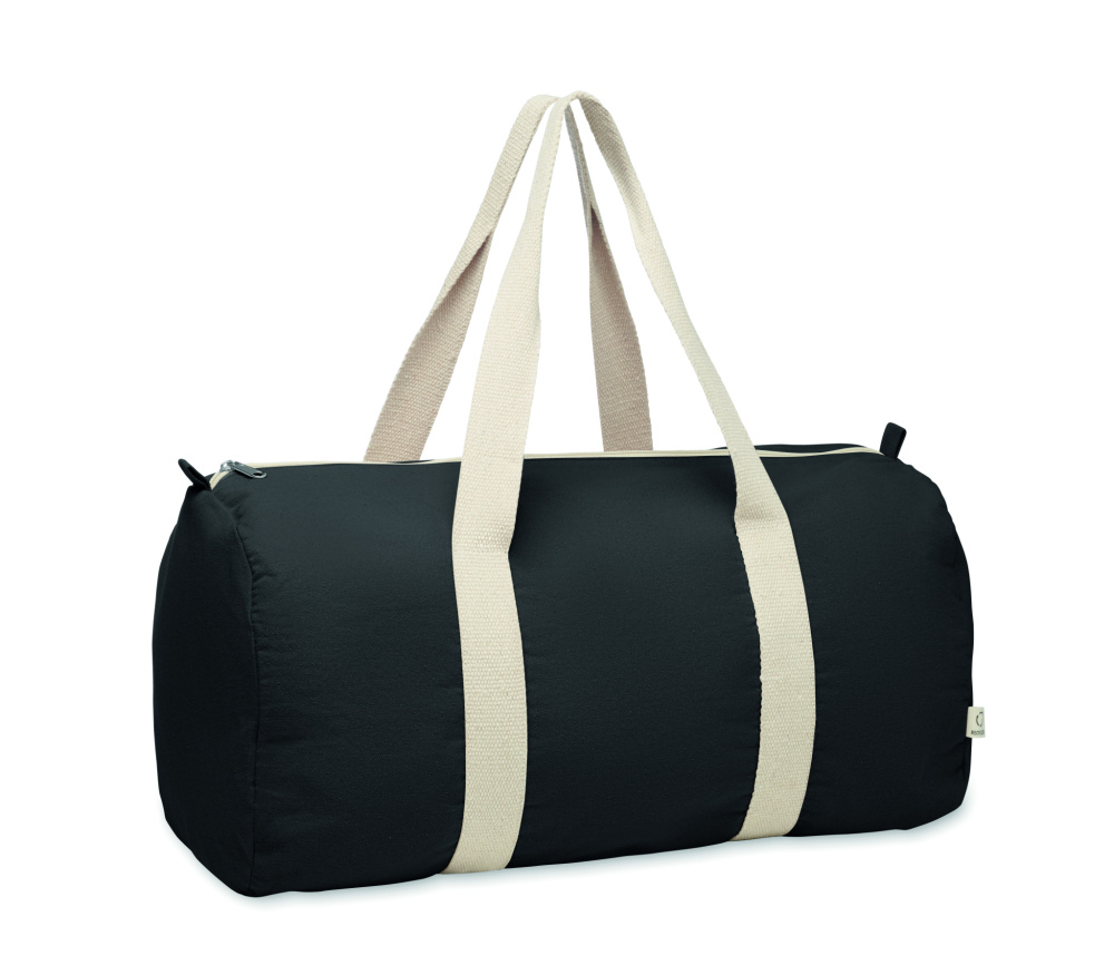Logo trade business gift photo of: Recycled cotton sports bag
