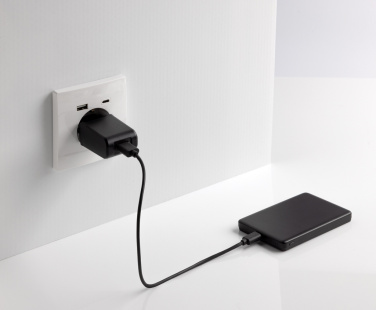 Logo trade corporate gift photo of: Orion RCS recycled aluminum 5000 mah 5W magnetic powerbank