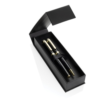 Logo trade corporate gift photo of: Swiss Peak Luca RCS recycled brass deluxe pen set
