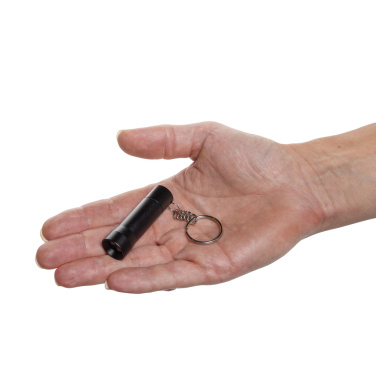 Logo trade promotional products image of: Flash RCS recycled aluminium keychain torch