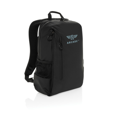 Logo trade promotional product photo of: Lima Aware™ RPET water resistant 15.6 laptop backpack