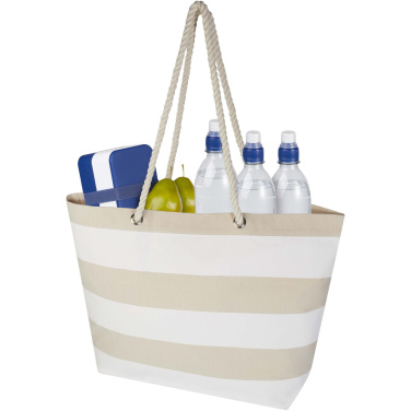 Logo trade promotional giveaways picture of: Florida 270 g/m² GRS recycled beach tote bag 18L