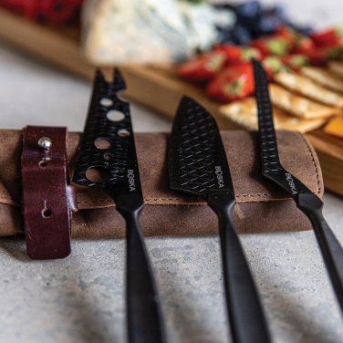 Logo trade promotional item photo of: BOSKA Cheese Knife Set Monaco+ Black