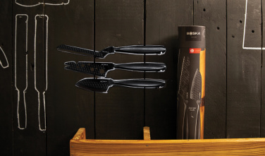 Logo trade promotional merchandise image of: BOSKA Cheese Knife Set Monaco+ Black