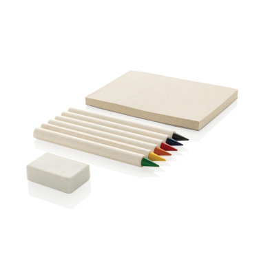 Logotrade promotional gift image of: Micki GRS infinity 6pc coloring pencil set with notepad