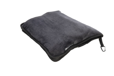 Logo trade advertising products image of: Blanket and pillow 2 in 1 AMIATA Schwarzwolf