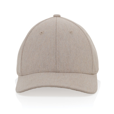 Logo trade advertising products image of: Milo AWARE™ recycled heather 6 panel cap 200gr