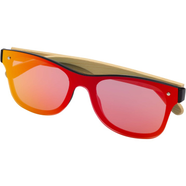 Logo trade promotional product photo of: Tan sunglasses with bamboo temples