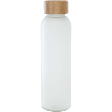 Logo trade promotional product photo of: Lume 500 ml matte soda lime glass bottle with bamboo lid
