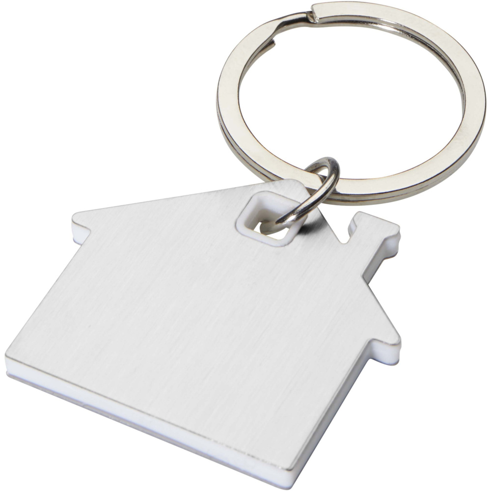 Logo trade promotional gifts image of: Nook house-shaped keychain