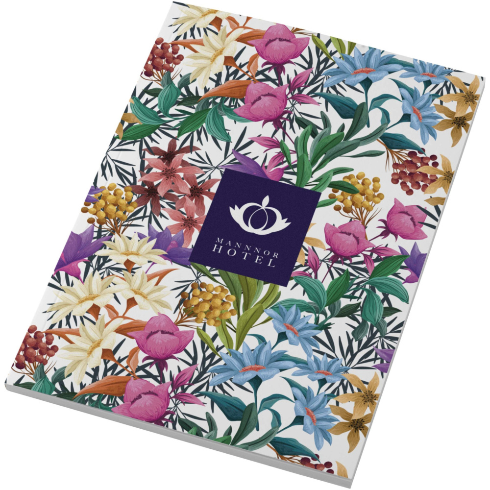 Logo trade promotional merchandise picture of: Novella Austen A5 soft cover notebook - 50 sheets
