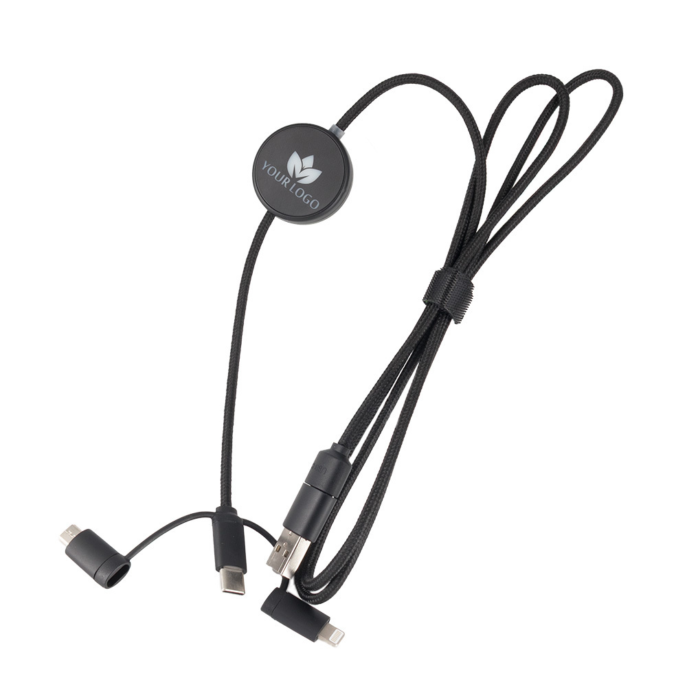 Logotrade advertising products photo of: Cable 4in1 with illuminated logo - LH-ZM02