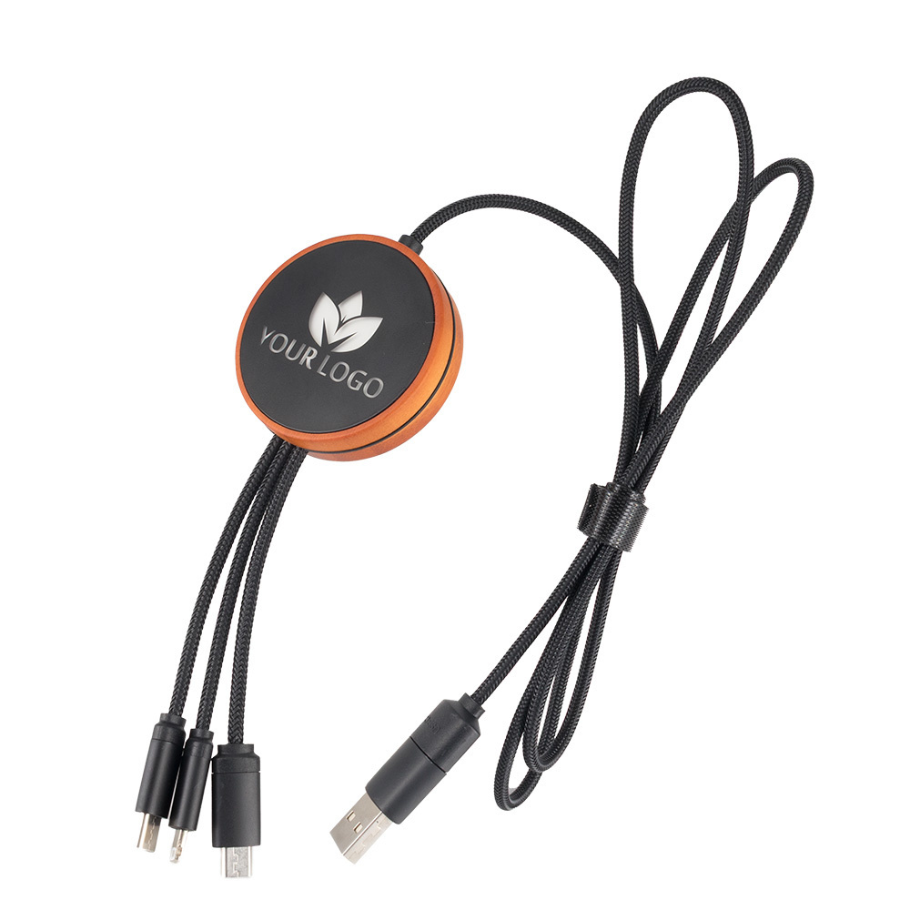 Logotrade advertising products photo of: Big cable 4in1 with illuminated logo - i5w