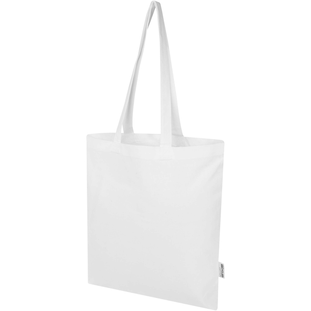 Logo trade promotional gift photo of: Madras Blend 140 g/m² GRS recycled cotton tote bag 7L