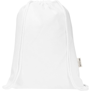 Logo trade advertising products picture of: Oregon Blend 140 g/m² GRS recycled drawstring bag 5L