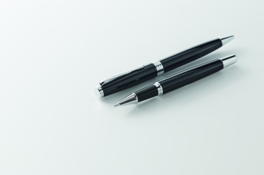 Logo trade corporate gifts image of: Ball pen and roller set