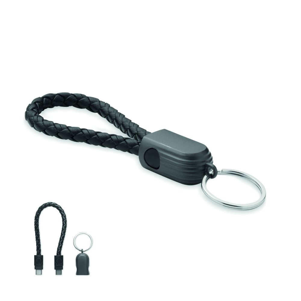 Logotrade promotional giveaway picture of: Key ring loop cable type-C