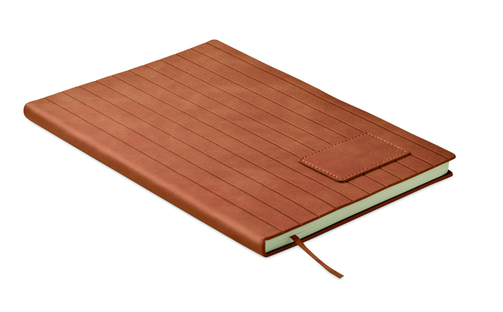 Logo trade advertising products picture of: A5 notebook in smokey PU