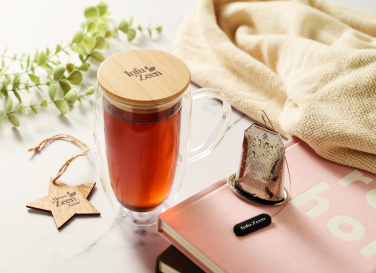 Logo trade advertising product photo of: Double wall glass mug 450ml
