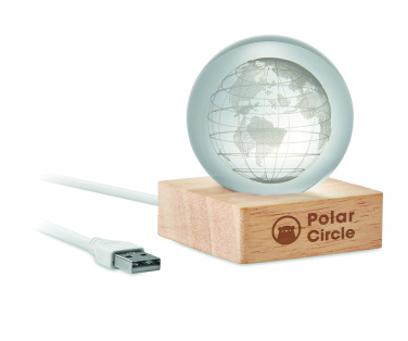 Logo trade promotional giveaway photo of: LED globe glass ball