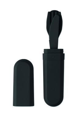 Logotrade business gift image of: Cutlery set and case in PLA