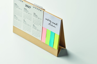 Logo trade promotional gifts image of: Desk calendar with memo pad