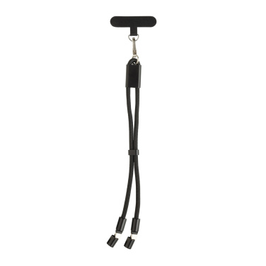 Logo trade promotional gifts image of: LoopAmp RCS RPET adjustable phone wrist strap 60W cable