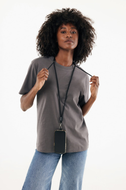 Logo trade corporate gifts image of: CarryLoop RCS recycled PET adjustable phone holder lanyard