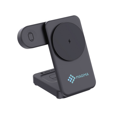 Logo trade promotional merchandise photo of: Urban Vitamin Arcadia RCS rplastic 15W 3in1 magnetic charger