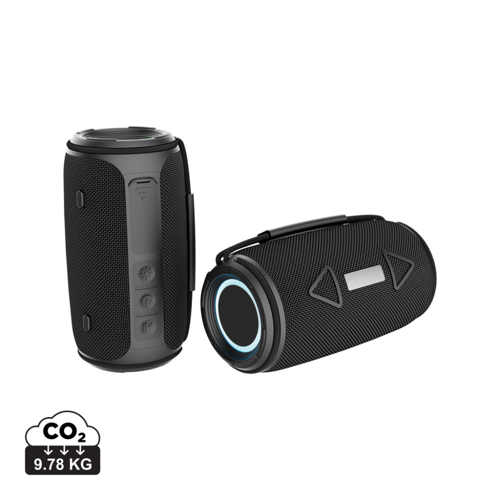 Logotrade promotional product image of: Prisma RCS recycled plastic IPX 4 waterpoof 16W speaker
