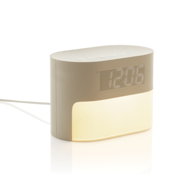 Logo trade promotional product photo of: LumaRise RCS reycled plastic white noise alarm clock