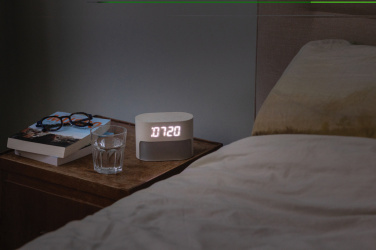 Logo trade promotional items picture of: LumaRise RCS reycled plastic white noise alarm clock