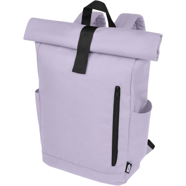 Logo trade promotional merchandise image of: Byron 15.6" GRS RPET roll-top backpack 18L