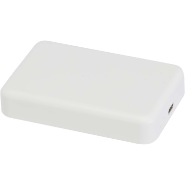 Logotrade business gift image of: Acrab 10.000 mAh 15W magnetic wireless power bank with 20W PD - made from recycled plastic