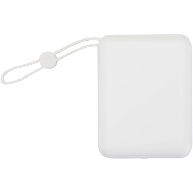 Logotrade advertising product image of: Acrux 10.000 mAh 35W tablet power bank with built in Type-C cable - made from recycled plastic