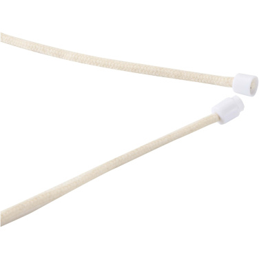 Logo trade corporate gifts image of: Adhab smartphone lanyard with bamboo details