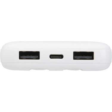 Logo trade promotional products picture of: Adhil 10.000 mAh 10W recycled plastic power bank with 2 built-in cables