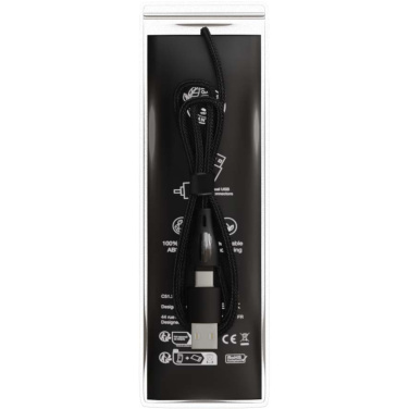 Logo trade promotional products picture of: SCX.design C51 60W 5-in-1 rPET fast charging cable with display