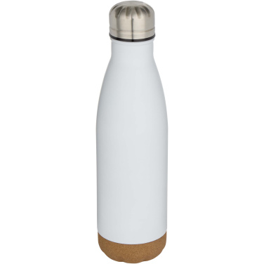 Logo trade promotional products picture of: Cove 500 ml double wall vacuum insulated stainless steel water bottle with cork details