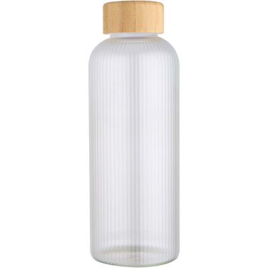 Logotrade promotional gift picture of: Mirage 650 ml single-walled borosilicate glass bottle with bamboo lid