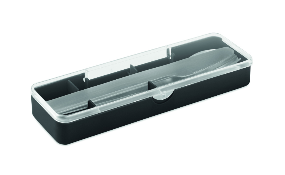 Logo trade promotional items image of: Stainless steel cutlery set