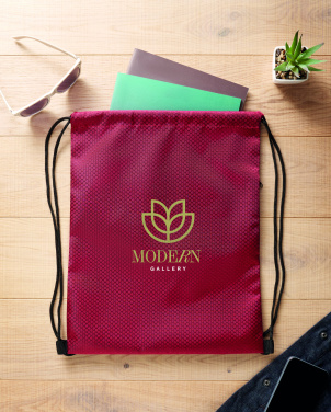 Logo trade promotional merchandise picture of: Drawstring bag in 420D RPET