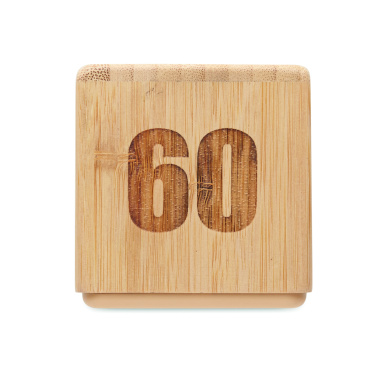 Logo trade promotional merchandise image of: Bamboo twist snooze timer