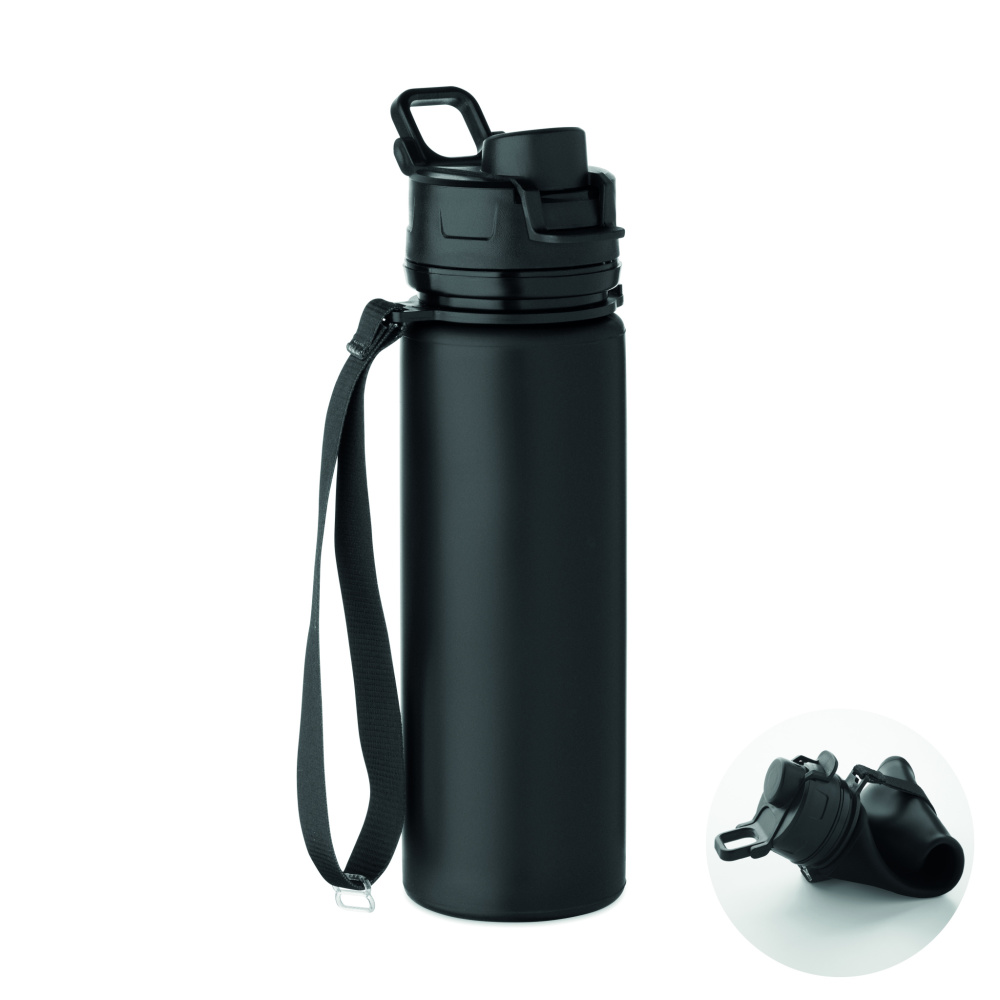Logo trade advertising products image of: Foldable silicone sports bottle