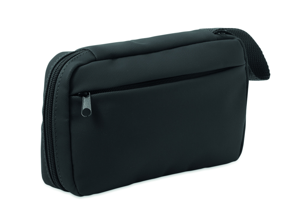 Logo trade business gifts image of: Toiletry bag 600D RPET