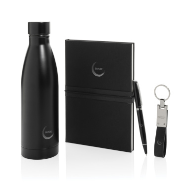 Logo trade promotional merchandise photo of: Swiss Peak RCS deluxe business gift set w/ water bottle